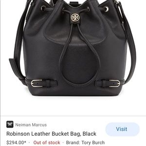 Tory Burch Black Bucket Bag